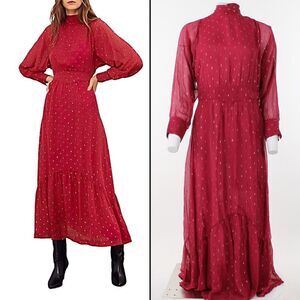 ba & sh Romy Printed Midi Dress